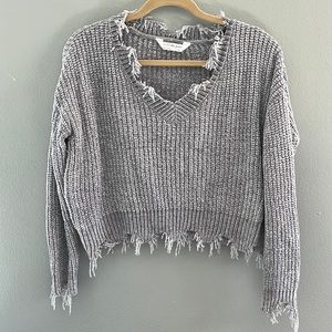 Crop v-neck sweater